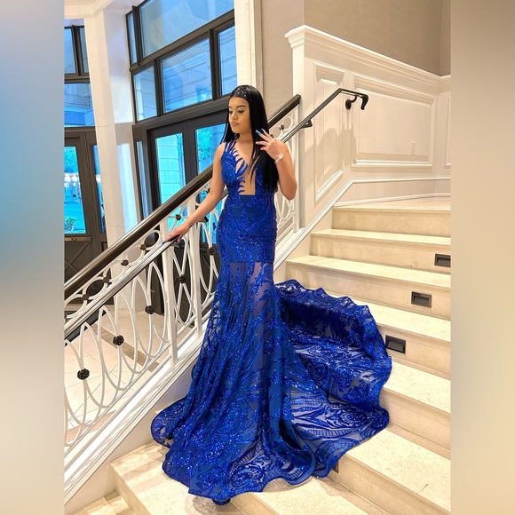 Royal Blue Prom Dress - Picture 4 of 4